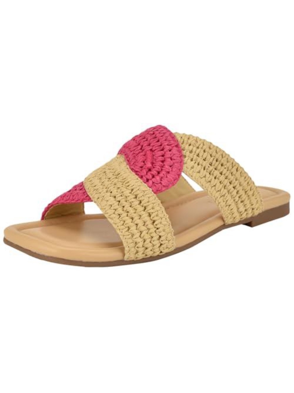Nine West Women's Quara Sandal, Light Natural/Pink 111, Size 9.5- new in box